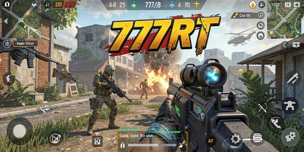 Tampilan gameplay seru dalam 777RT, aksi TPS mendebarkan.