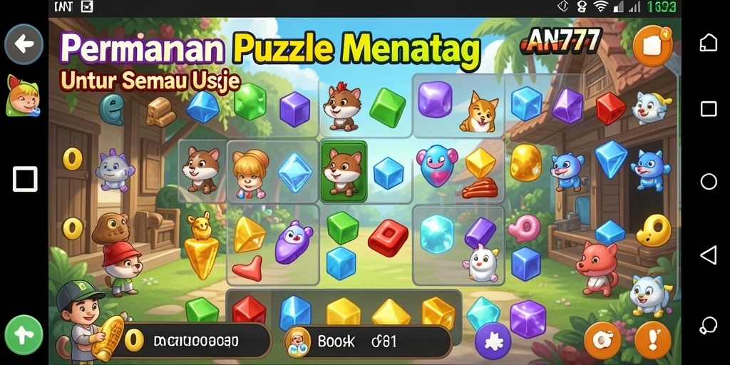 Tangkapan layar AN777 menunjukkan gameplay seru dan menantang dalam puzzle.