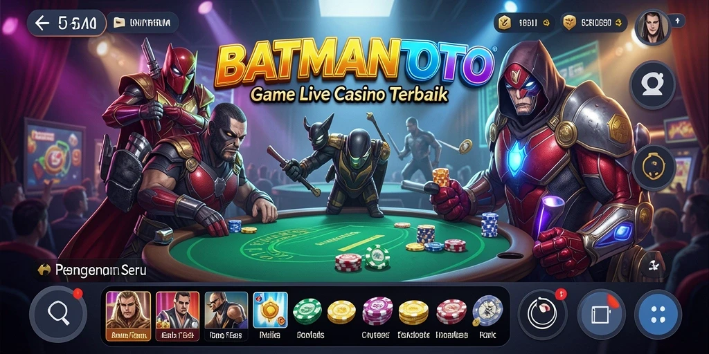 Screenshot utama BATMANTOTO menampilkan dealer langsung di meja permainan.