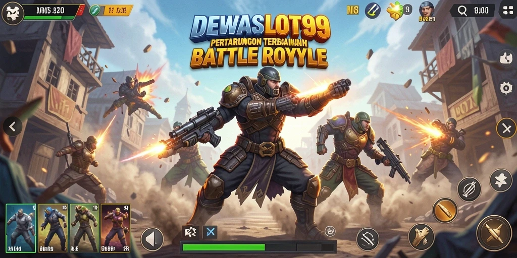 Tangkapan layar DEWASLOT99 menampilkan aksi pertarungan yang intens di arena.