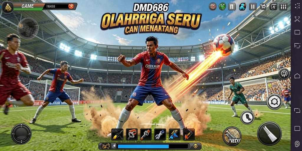 Tampilan menarik dari gameplay DMD686 yang seru dan kompetitif.