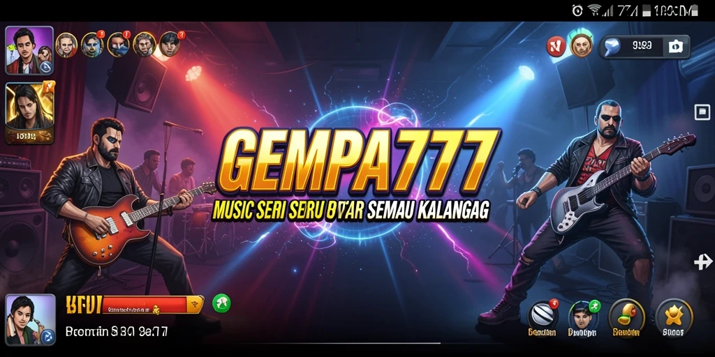 Screenshot gameplay GEMPA777 yang menunjukkan pengalaman musik yang seru.