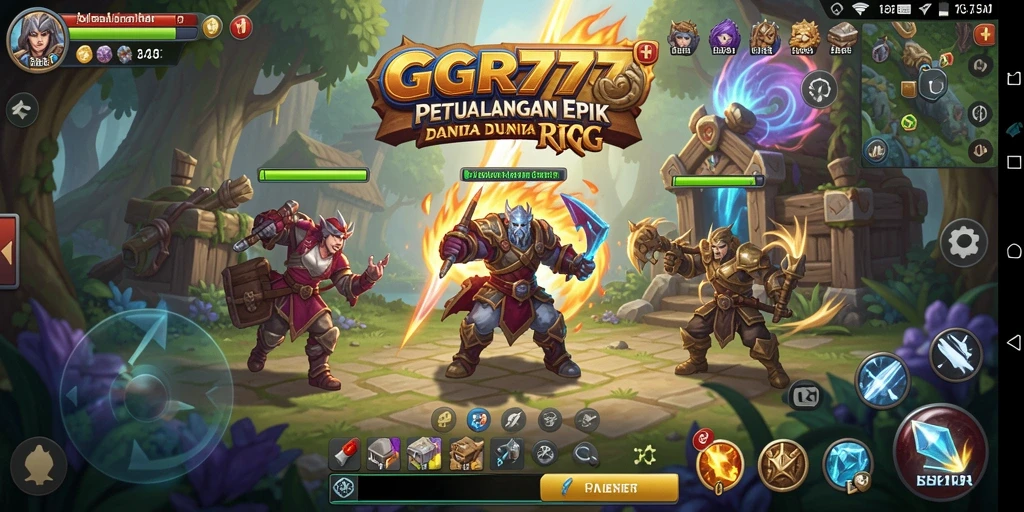 Tampilan gameplay GGR777 yang menarik dengan pertarungan epik.