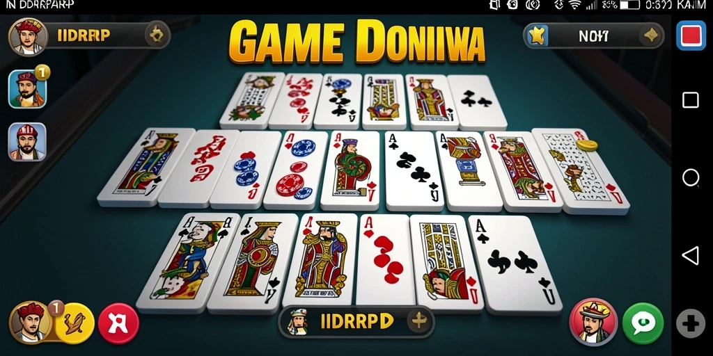 Screenshot IDRRP menampilkan gameplay seru dan kompetitif dalam permainan domino.