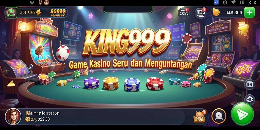 Tampilan utama KING999 menampilkan pengalaman bermain Kasino yang mendebarkan.