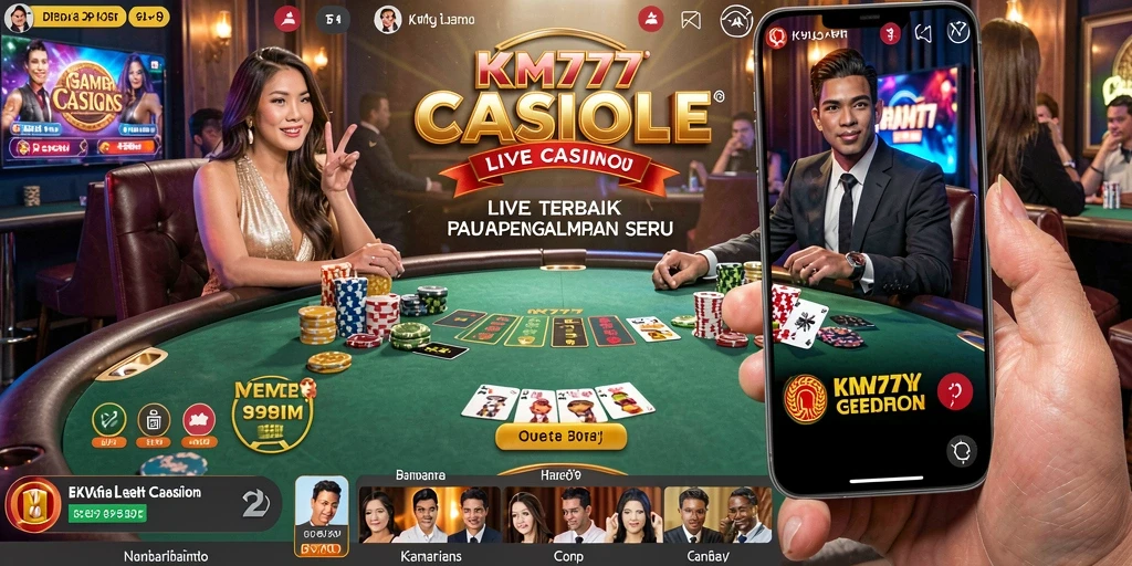 Tampilan gameplay KM777 yang menegangkan dan interaktif saat bermain Live Casino.