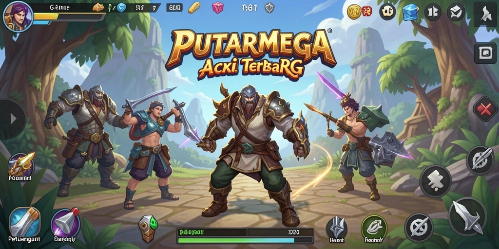 Screenshot gameplay PUTARMEGA menampilkan aksi seru di dunia fantasi.