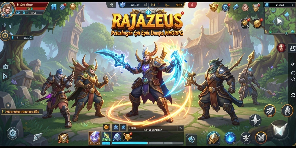 Tampilan mengesankan dari gameplay RAJAZEUS dengan aksi seru dan lingkungan yang kaya.
