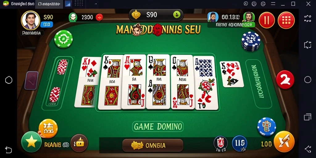 Gameplay seru dari S80 yang menampilkan suasana permainan Domino.