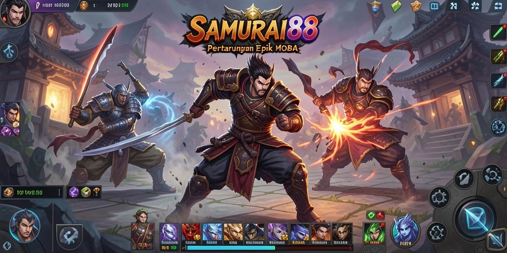 Gameplay seru dan dramatis dalam SAMURAI88.