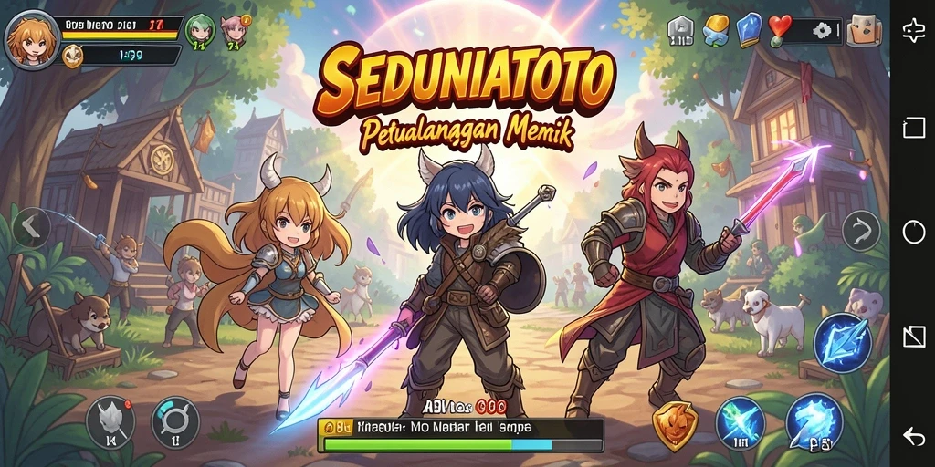Tampilan gameplay seru dan karakter anime yang menarik.