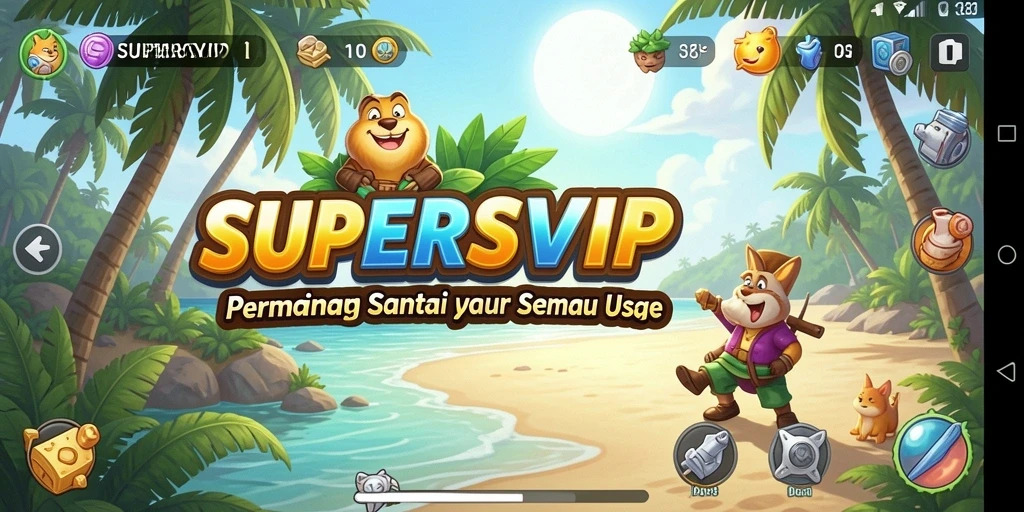 Tampilan gameplay seru dari SUPERSVIP yang menghibur.