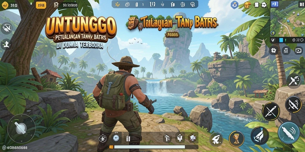 Tangkapan layar gameplay UNTUNGGO menampilkan petualangan seru di dunia terbuka.