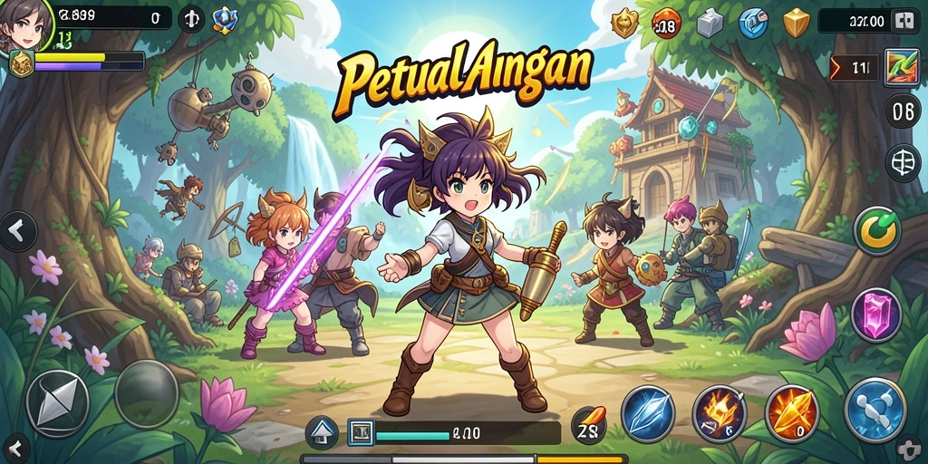 Tampilan gameplay Z18 yang penuh aksi dan warna-warni Anime.